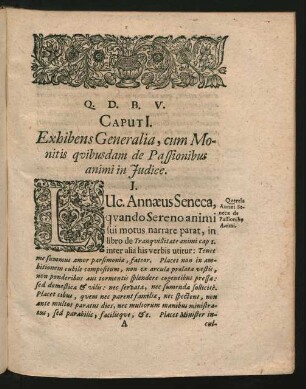 Caput I. Exhibens Generalia, cum Monitis quibusdam de Passionibus animi in Iudice.