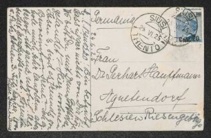 Brief von Irma Klimsch an Margarete Hauptmann