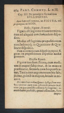 Cap. III. De principiis formalibus Syllogismi.