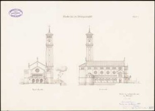 Kaiser-Friedrich-Gedächtnis-Kirche, Berlin-Tiergarten 2. Projekt: 2 Ansichten