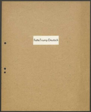 Schriftproben und Bestellungen des Schrifttyps "Trump Deutsch fett"