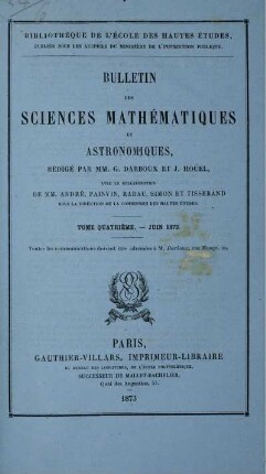 Tome Quartiéme. - Juin1873.