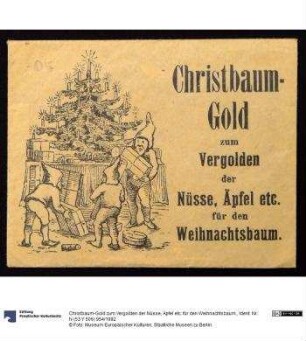Christbaum-Gold zum Vergolden der Nüsse, Äpfel etc. für den Weihnachtsbaum.