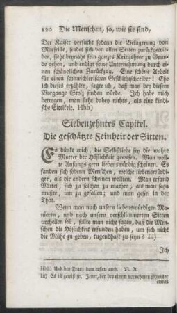 Siebenzehentes Capitel. Die geschätzte Feinheit der Sitten