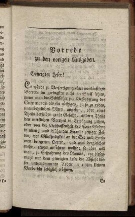 Vorrede zu den vorigen Ausgaben.