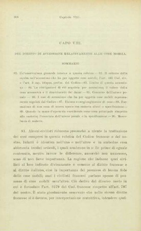 Capo VIII. Del diritto di accessione relativamente alle cose mobili