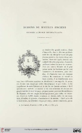 2. Pér. 20.1879: Les dessins de maîtres anciens exposés à l'École des Beaux-Arts, 3