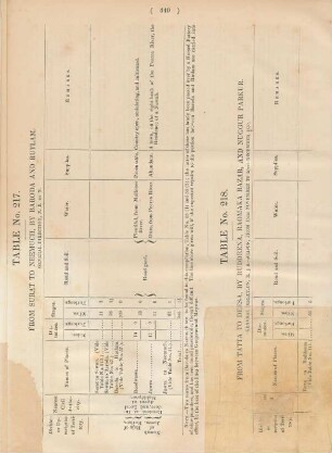 Table No. 217. From Surat to Neemuch, by Baroda and Rutlam