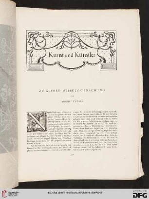 Zu Alfred Messels Gedächtnis