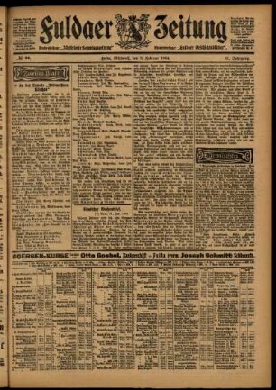 Zweite Ausgabe vom Mittwoch, den 03. Februar 1904.