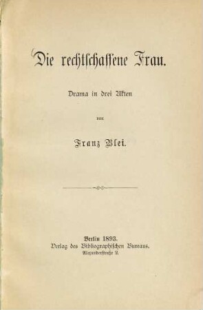 Die rechtschaffene Frau