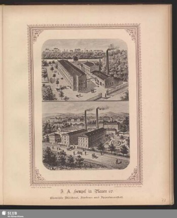 F. A. Hempel in Plauen i./V. Chemische Bleicherei, Färberei und Appreturanstalt