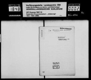 Gideon, Benno Kaufmanns Ehefrau Bianka geb. Wertheimer, Bretten Käufer: Friedrich Wolfmüller, Ferntransportunternehmer und dessen Ehefrau geb. Mößner in Ruit jetzt Bretten Lagerbuch-Nr. 2313 Bretten siehe auch Nr. 493