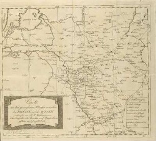 Carte von den gemessenen Strassen zwischen dem Rheine und der Weser