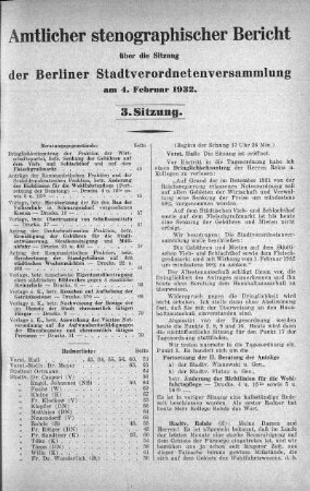 Sitzung 3, 4. Februar 1932
