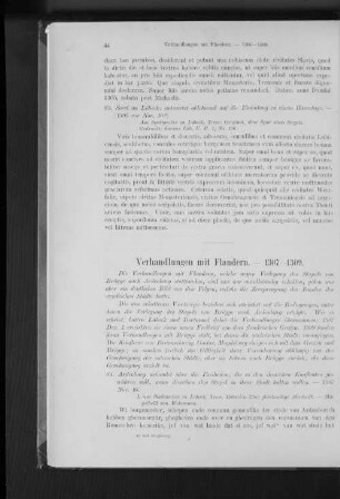 Verhandlungen mit Flandern. - 1307-1309.