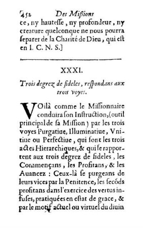 XXXI. Trois degrez de fideles, respondans aux trois voyes