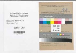 Entnazifizierung Otto Babke , geb. 18.10.1913 (Zugschaffner)