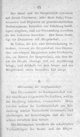 6. Ältermänner der Kaufmannschaft.
