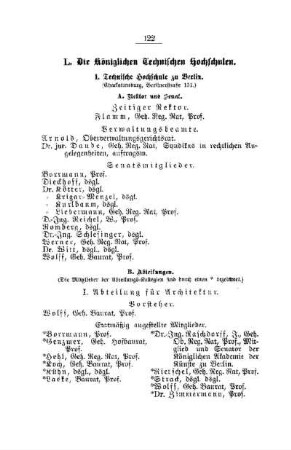 Die Königlichen Technischen Hochschulen