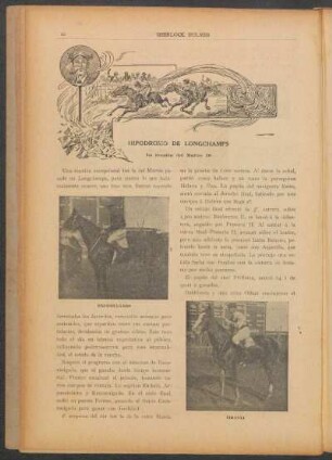 Hipódromo de Longchamps, la reunión del Martes 18 [y] La reunión de hoy en Longchamps, la reunión del Viernes 21 [y] Hipódromo nacional [y] La moda en los hipódromos