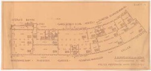 Berufsschulen am Urban, Berlin-Kreuzberg: 2. Berufsschule am Urban (2.Projekt), Kellergeschoss 1:200