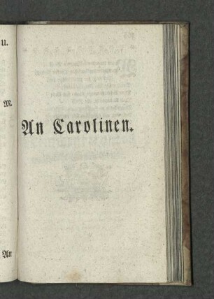 An Carolinen.