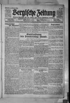 Bergische Zeitung. 1922-1935