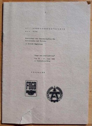 Programmheft 21. Arbeiterfestspiele der DDR 1986