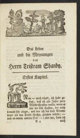 Erstes Kapitel ... Vier und vierzigstes Kapitel.