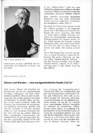 Slawen und Wenden - eine wortgeschichtliche Studie (Teil II)*