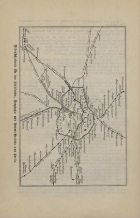 Karte: Uebersichtskarte für den Stadtbahn-, Ringbahn- und Vorort-Verkehr von Berlin