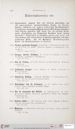 Holzschnitzereien (Nr. 2051 - 2080)