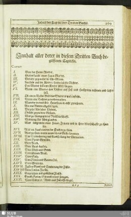 Innhalt aller derer in diesem Dritten Buch begriffenen Capiteln