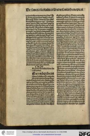 CXCIII. De sancta Scolastica sorore sancti Benedicti.