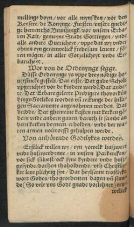 Wor von de Ordenynge segge.