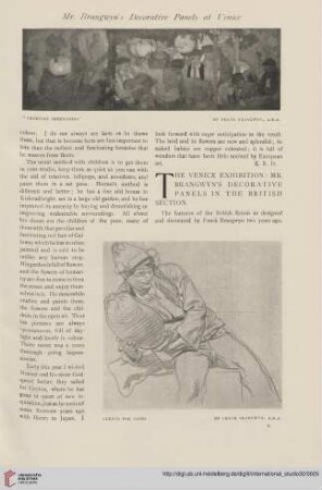 32.1907 = Nr. 125: The Venice Exhibition : Mr. Brangwyn's decorative panels in the British section