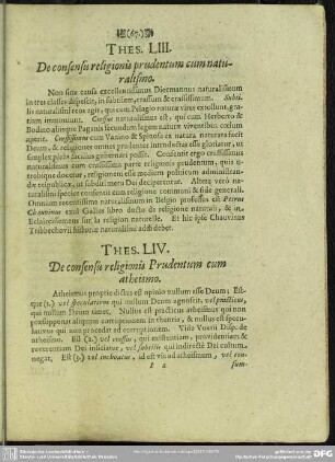 Thes. LIV. De consensu religionis Prudentum cum atheismo