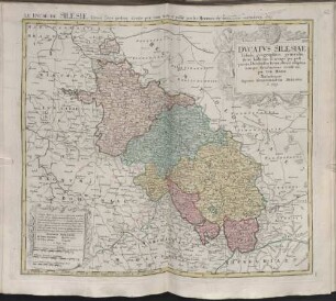 Ducatus Silesiae Tabula geographica generalis : = Le Duché De Silesie