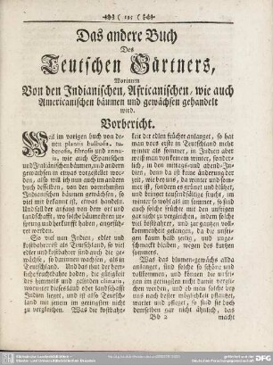 Das andere Buch Des Teutschen Gärtners, Von den Indianischen, Africanischen, wie auch Americanischen bäumen und gewächsen gehandelt wird