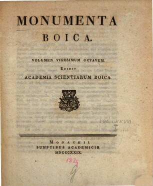 Monumenta Boica, 28,1=Collectio nova 1,1. Diplomata Imperatorum authentica