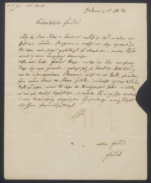 Heinrich Christian Funck an Jacob Sturm