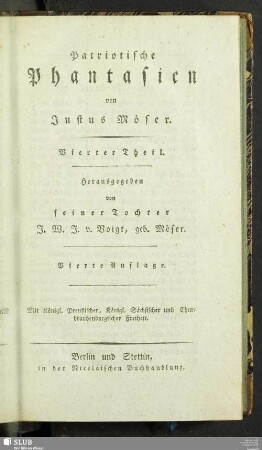 4: Patriotische Phantasien : Vierter Theil