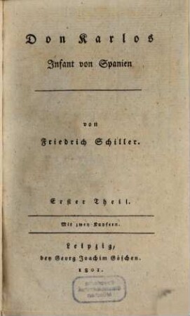Don Karlos, Infant von Spanien, 1