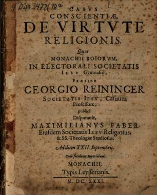 Casus conscientiae de virtute religionis
