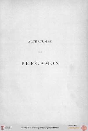 Band IV, Text: Altertümer von Pergamon: Die Theater-Terrasse
