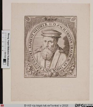 Bildnis Zacharias Ursinus (eig. Beer)