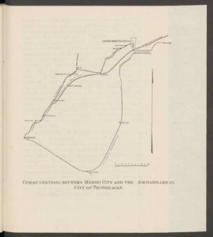 Communications between Mexico City and the archaeological city of Teotihuacan. - [Map]
