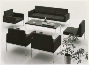 Anbauprogramm Sessel "Mod. 15 / 45", "Mod. 16 / 35", "Mod. 16 / 55", "Mod. 16 / 65" und Tisch "Mod. 29 / 02" von Ernst Moeckl