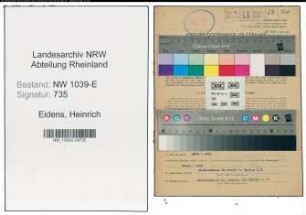 Entnazifizierung Heinrich Eidens , geb. 27.06.1904 (Rektor)